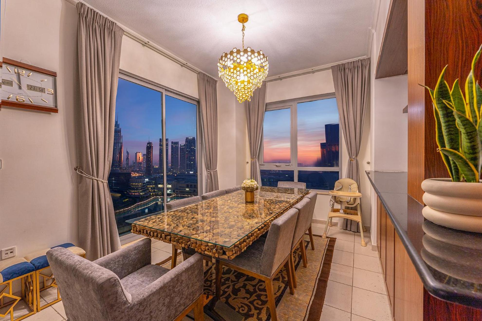 דובאי Spectacular Burj & Fountain View - Luxurious 3 Bedrooms & Maids Room - The Residences מראה חיצוני תמונה